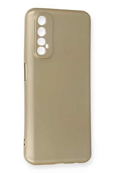 Newface Realme 7 Kılıf First Silikon - Gold resmi