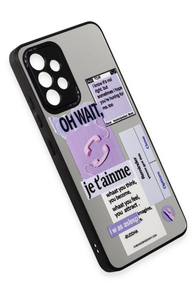 Newface Samsung Galaxy A52 Kılıf Mirror Desenli Kapak - Mirror - 4 resmi
