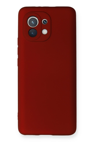Newface Xiaomi Mi 11 Kılıf First Silikon - Bordo resmi