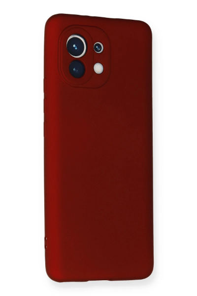Newface Xiaomi Mi 11 Kılıf First Silikon - Bordo resmi