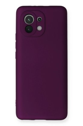 Newface Xiaomi Mi 11 Kılıf First Silikon - Mürdüm resmi