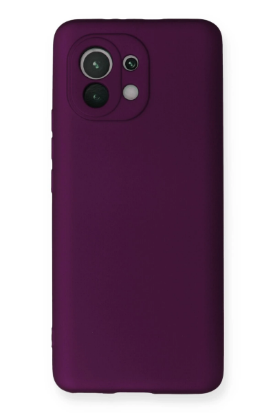 Newface Xiaomi Mi 11 Kılıf First Silikon - Mürdüm resmi