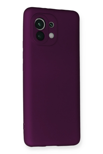 Newface Xiaomi Mi 11 Kılıf First Silikon - Mürdüm resmi