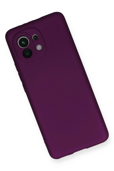 Newface Xiaomi Mi 11 Kılıf First Silikon - Mürdüm resmi