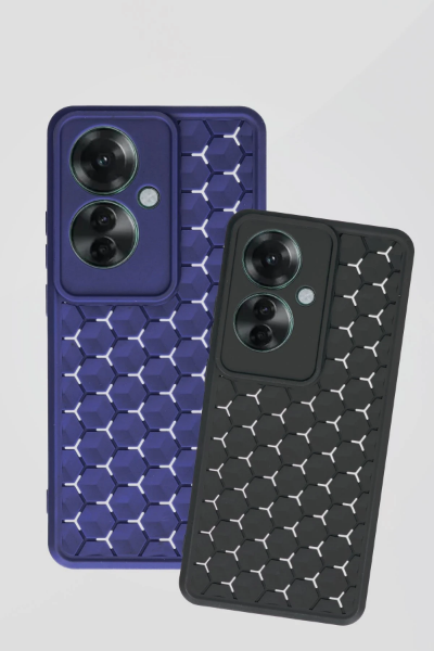 Newface Oppo Reno 11F Kılıf Petek Silikon Kapak - Lacivert resmi