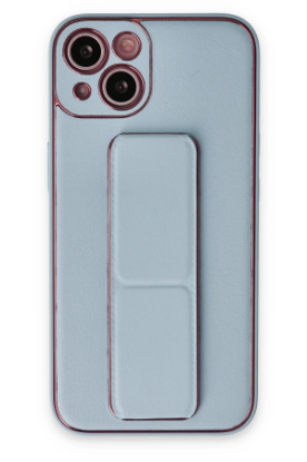 Newface iPhone 14 Plus Kılıf Coco Deri Standlı Kapak - Sky Blue resmi