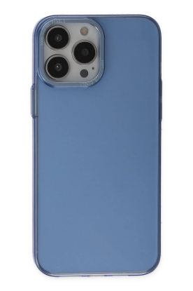 Newface iPhone 14 Pro Kılıf Anka PC Sert Metal Kapak - Mavi resmi