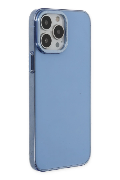 Newface iPhone 14 Pro Kılıf Anka PC Sert Metal Kapak - Mavi resmi