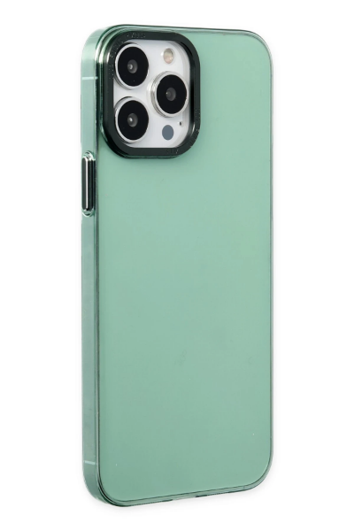 Newface iPhone 13 Pro Kılıf Anka PC Sert Metal Kapak - Yeşil resmi