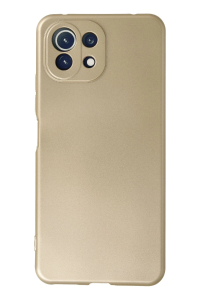 Newface Xiaomi Mİ 11 Lite Kılıf First Silikon - Gold resmi