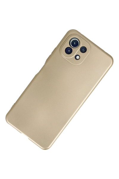 Newface Xiaomi Mİ 11 Lite Kılıf First Silikon - Gold resmi