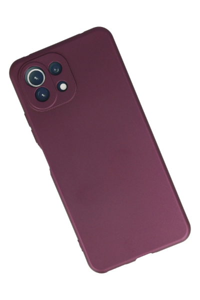 Newface Xiaomi Mİ 11 Lite Kılıf First Silikon - Mürdüm resmi