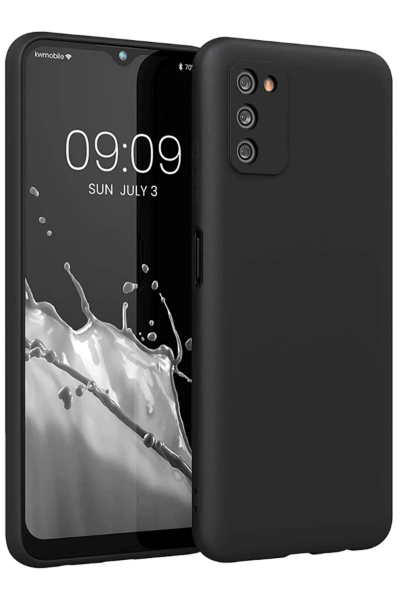 Newface Samsung Galaxy A03S Kılıf First Silikon - Siyah resmi