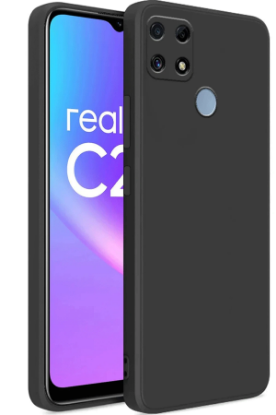 Newface Realme C25 Kılıf First Silikon - Siyah resmi