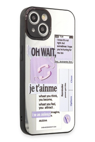 Newface iPhone 15 Kılıf Mirror Desenli Kapak - Mirror - 4 resmi