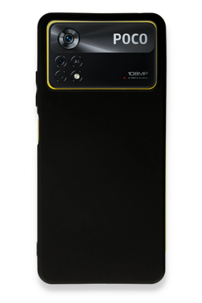 Newface Xiaomi Poco X4 Pro 5G Kılıf First Silikon - Siyah resmi