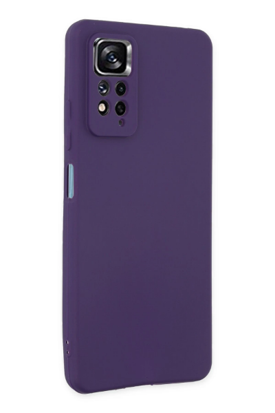 Newface Xiaomi Redmi Note 11 Pro Kılıf First Silikon - Mürdüm resmi