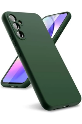 Newface Samsung Galaxy A24 4G Kılıf First Silikon - Koyu Yeşil resmi