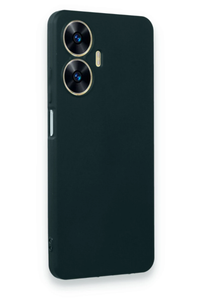 Newface Realme C55 Kılıf First Silikon - Koyu Yeşil resmi