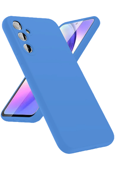 Newface Samsung Galaxy A24 4G Kılıf First Silikon - Mavi resmi