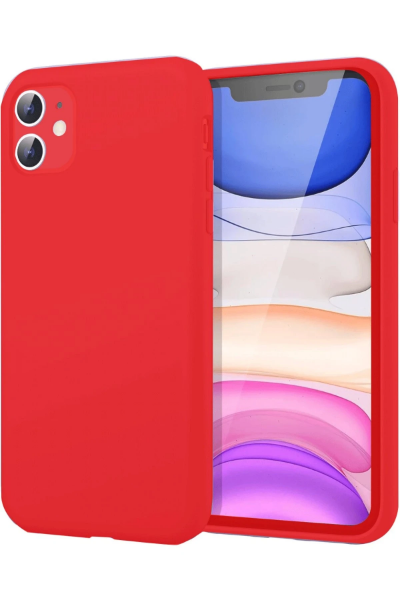 Newface iPhone 11 Kılıf First Silikon - Kırmızı resmi