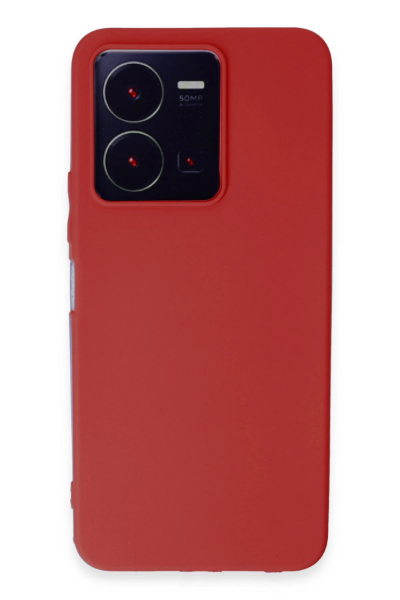 Newface Vivo Y35 Kılıf First Silikon - Kırmızı resmi