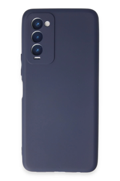 Newface Tecno Camon 18 Kılıf First Silikon - Lacivert resmi