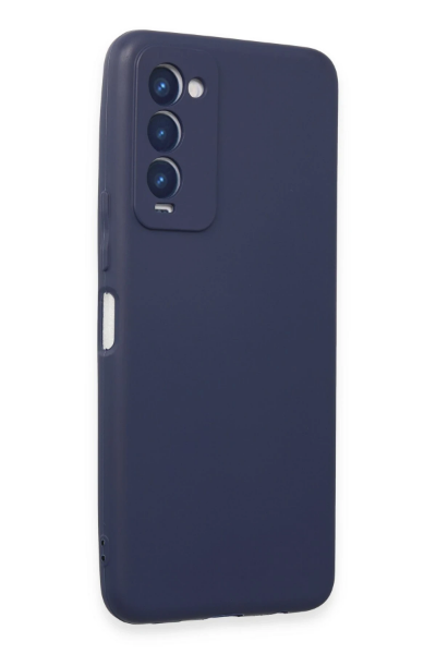 Newface Tecno Camon 18 Kılıf First Silikon - Lacivert resmi
