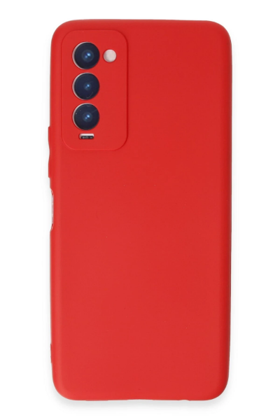 Newface Tecno Camon 18 Kılıf First Silikon - Kırmızı resmi
