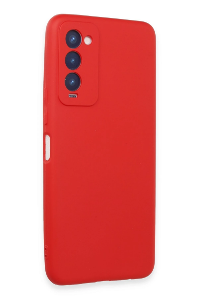 Newface Tecno Camon 18 Kılıf First Silikon - Kırmızı resmi