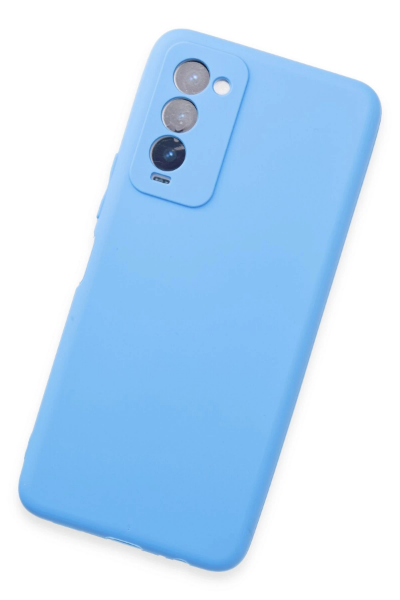 Newface Tecno Camon 18 Kılıf First Silikon - Mavi resmi