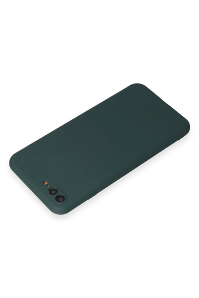 Newface iPhone 7 Plus Kılıf First Silikon - Koyu Yeşil resmi