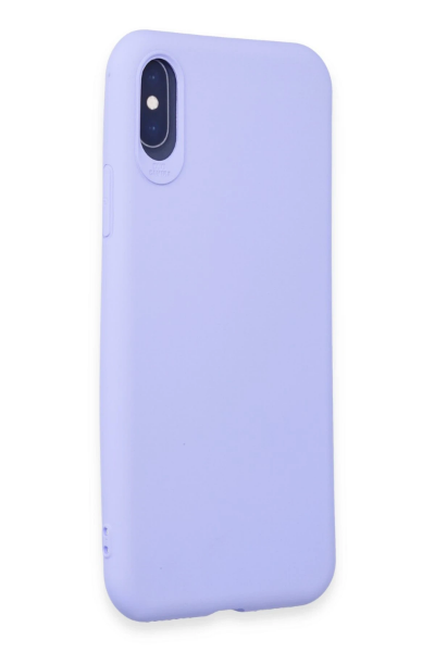 Newface iPhone X Kılıf First Silikon - Lila resmi