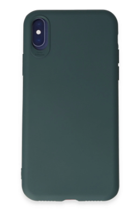 Newface iPhone X Kılıf First Silikon - Koyu Yeşil resmi