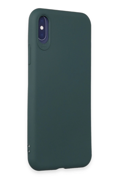 Newface iPhone X Kılıf First Silikon - Koyu Yeşil resmi