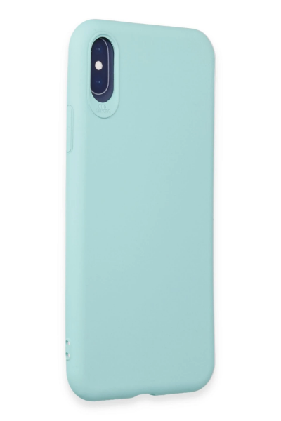 Newface iPhone X Kılıf First Silikon - Turkuaz resmi
