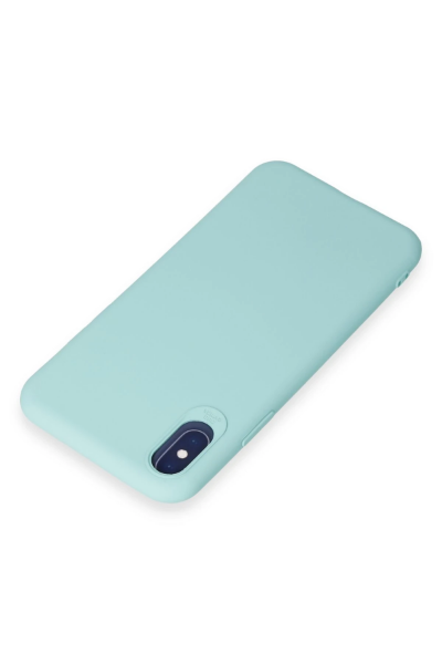 Newface iPhone X Kılıf First Silikon - Turkuaz resmi
