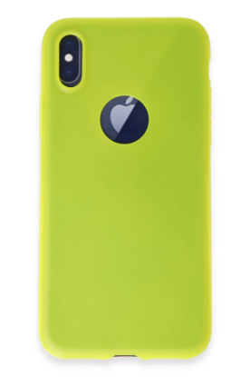 Newface iPhone X Kılıf First Silikon - Parlak Sarı resmi