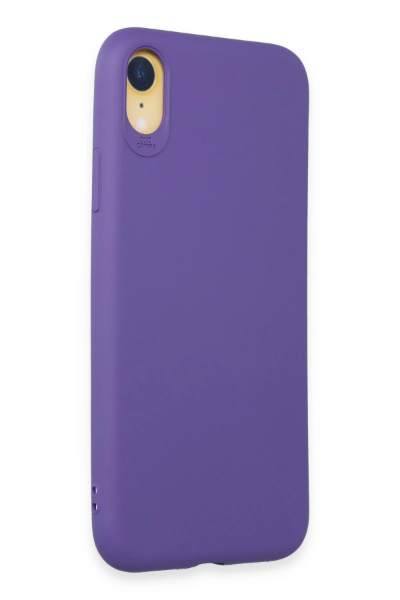 Newface iPhone XR Kılıf First Silikon - Mor resmi