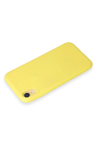 Newface iPhone XR Kılıf First Silikon - Sarı resmi