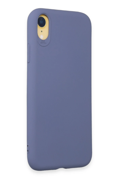 Newface iPhone XR Kılıf First Silikon - Gri resmi