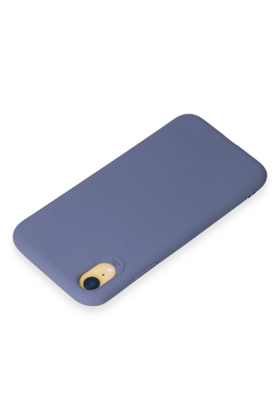 Newface iPhone XR Kılıf First Silikon - Gri resmi
