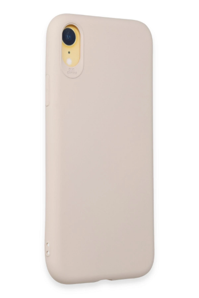 Newface iPhone XR Kılıf First Silikon - Krem resmi