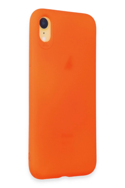 Newface iPhone XR Kılıf First Silikon - Parlak Turuncu resmi