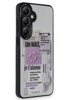 Newface Samsung Galaxy A15 4G Kılıf Mirror Desenli Kapak - Mirror - 4 resmi