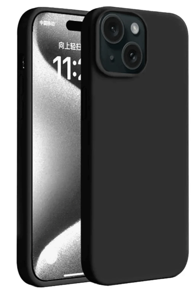 Newface iPhone 15 Kılıf First Silikon - Siyah resmi