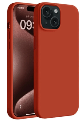 Newface iPhone 15 Plus Kılıf First Silikon - Kırmızı resmi