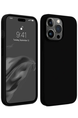 Newface iPhone 15 Pro Max Kılıf First Silikon - Siyah resmi