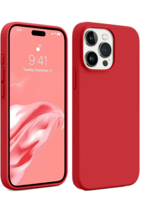 Newface iPhone 15 Pro Max Kılıf First Silikon - Kırmızı resmi