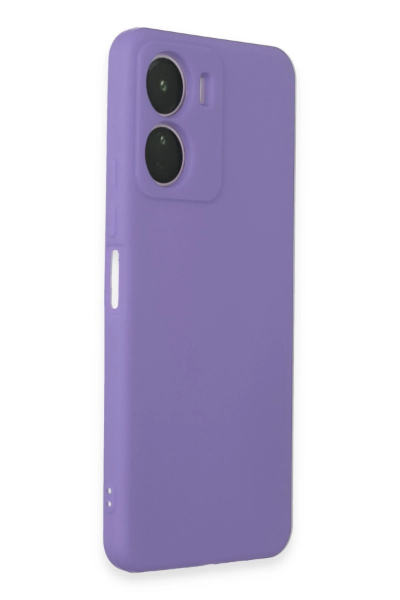 Newface Vivo Y16 Kılıf First Silikon - Lila resmi